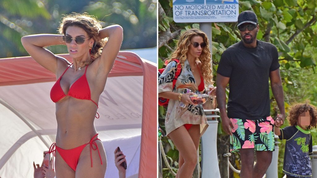 Mantan Jena Frumes Jason Derulo Mengenakan Bikini Merah Saat Hari Pantai Keluarga