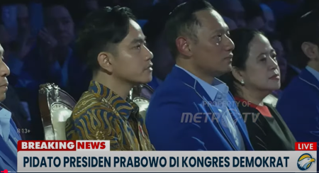 Ahy, Puan Dan Gibran Duduk Bersebelanan Di Kongres Partai Demokrat, Prabowo Sekarang Berdampingan Nanti Bersaing