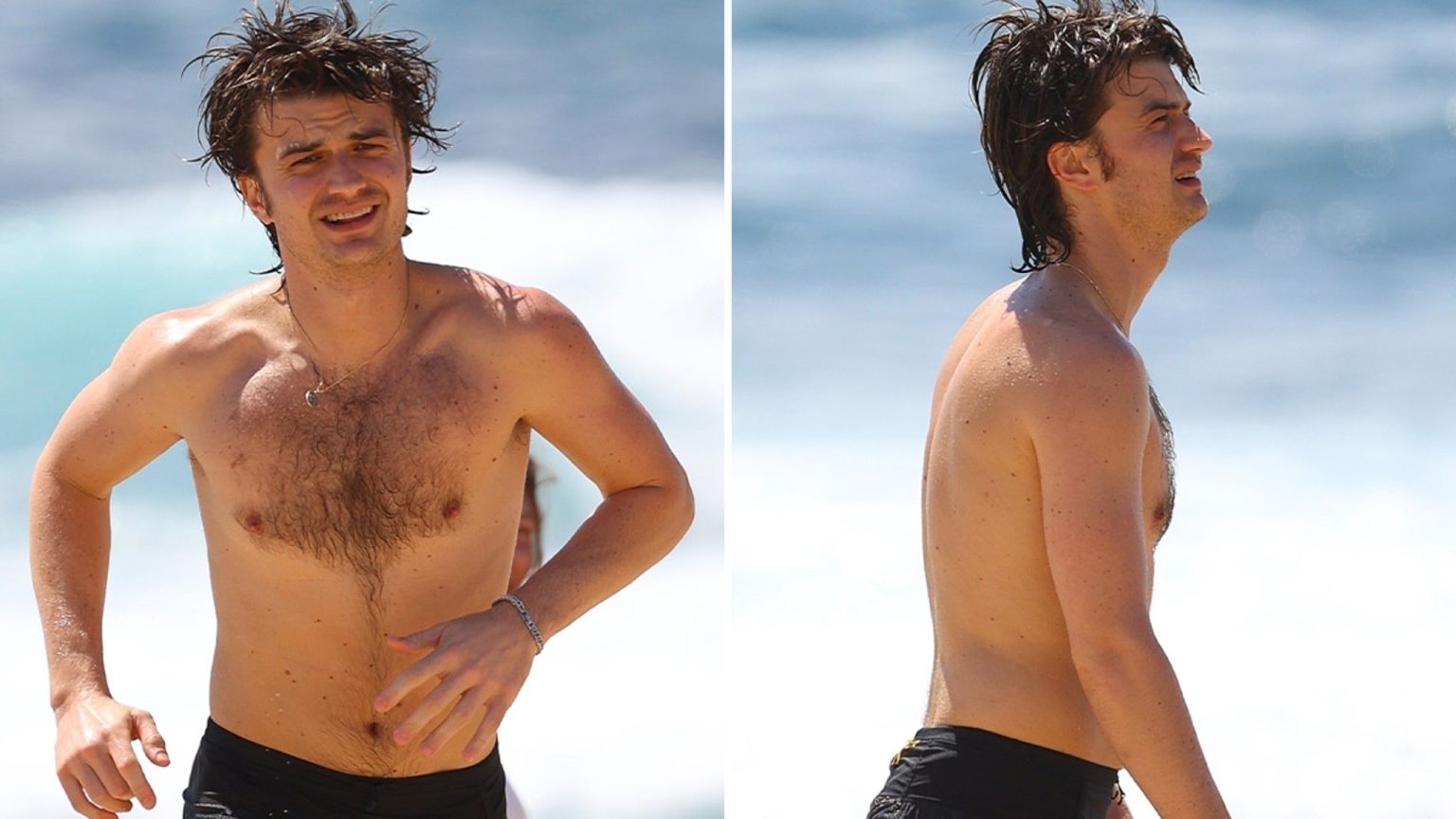 Bintang ‘Stranger Things’ Joe Keery bertelanjang dada untuk downtime di pantai Australia