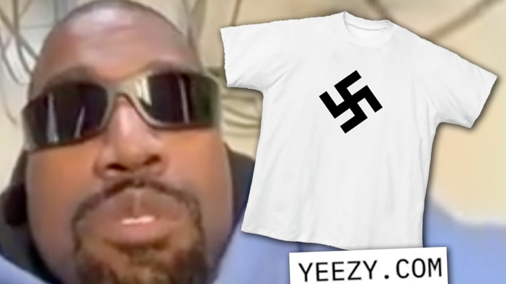 Kanye West Menjual kemeja swastika, tautan dari iklan Super Bowl