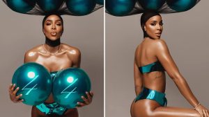 Kelly Rowland Rings Di Ulang Tahun Dengan Pemotretan Bertema Balon Seksi