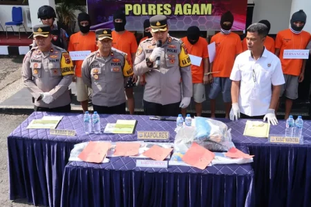 Polres Agam Gempur Peredaran Narkoba, 7 Tersangkik Dibekuk