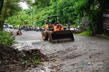 Sehari, BPBD Klungkung Bali Tangani 11 Kejadian Bencana, Mulai Tanah Longsor Hingga menempatkan Beliung