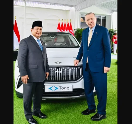 Simbol Perahabatan, Erdogan Slahkan Mobil Listrik Togg T10x Ke Prabowo