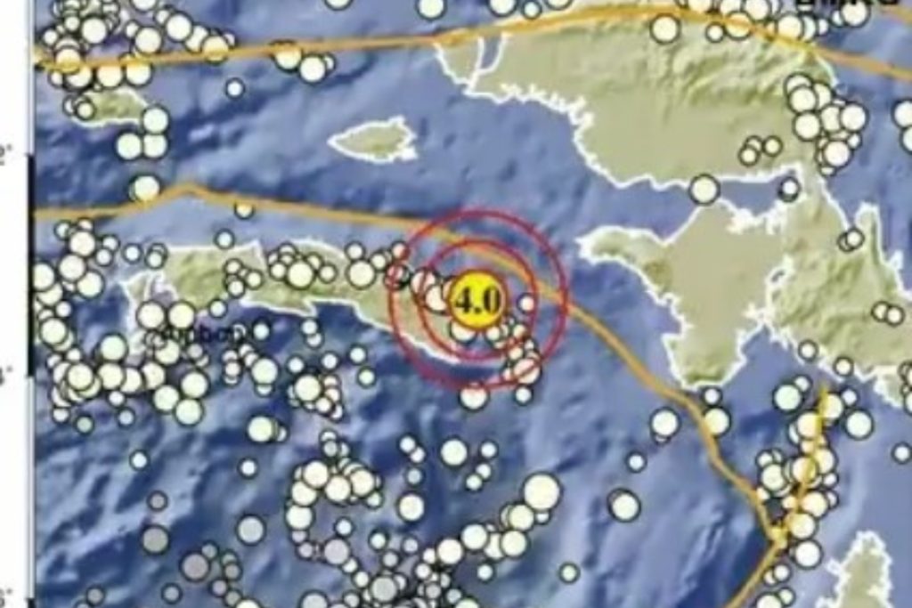 Gemppa Bumi M 4.0 Guncang Pulau Seram, Maluku