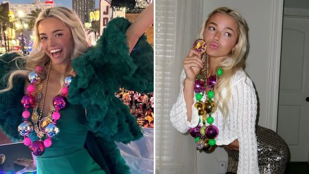 Livvy Dunne Stuns di Mardi Gras Festivities, ‘mendapatkan manik -manik saya!’