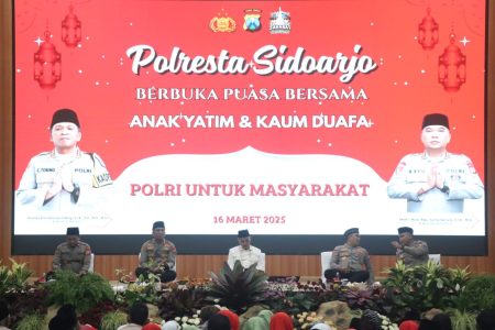 Peringati Nuzulul Quran, Polresta Sidoarjo Buka Puasa Bersama Anak Yatim Dan Duafa