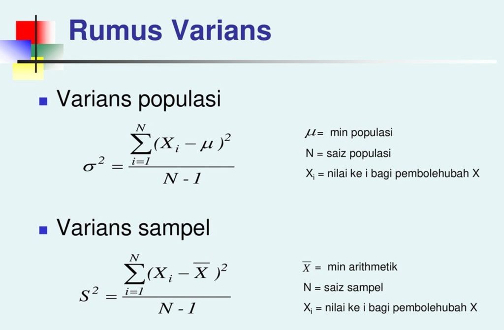 Rumus Varians Menghitung Variabilitas Data