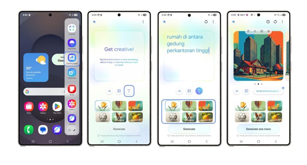 Sketsa fitur untuk gambar Samsung Galaxy S25 Series Bisa Ubah Tulisan Jadi Gambar